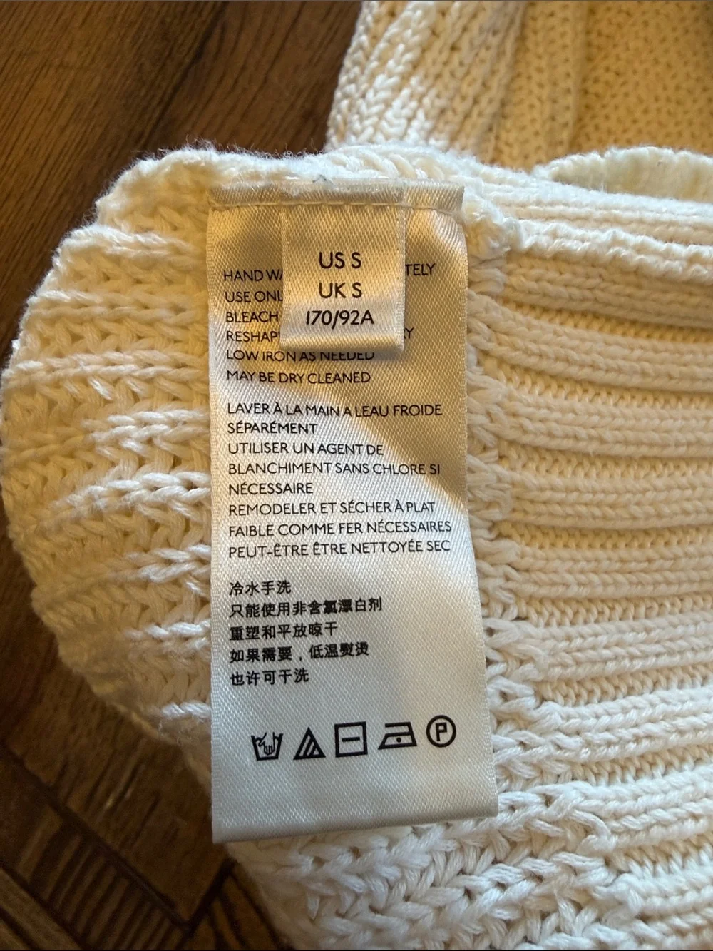 Free People Half Moon Bay Cream Cold-Shoulder Ribbed Turtleneck Sweater